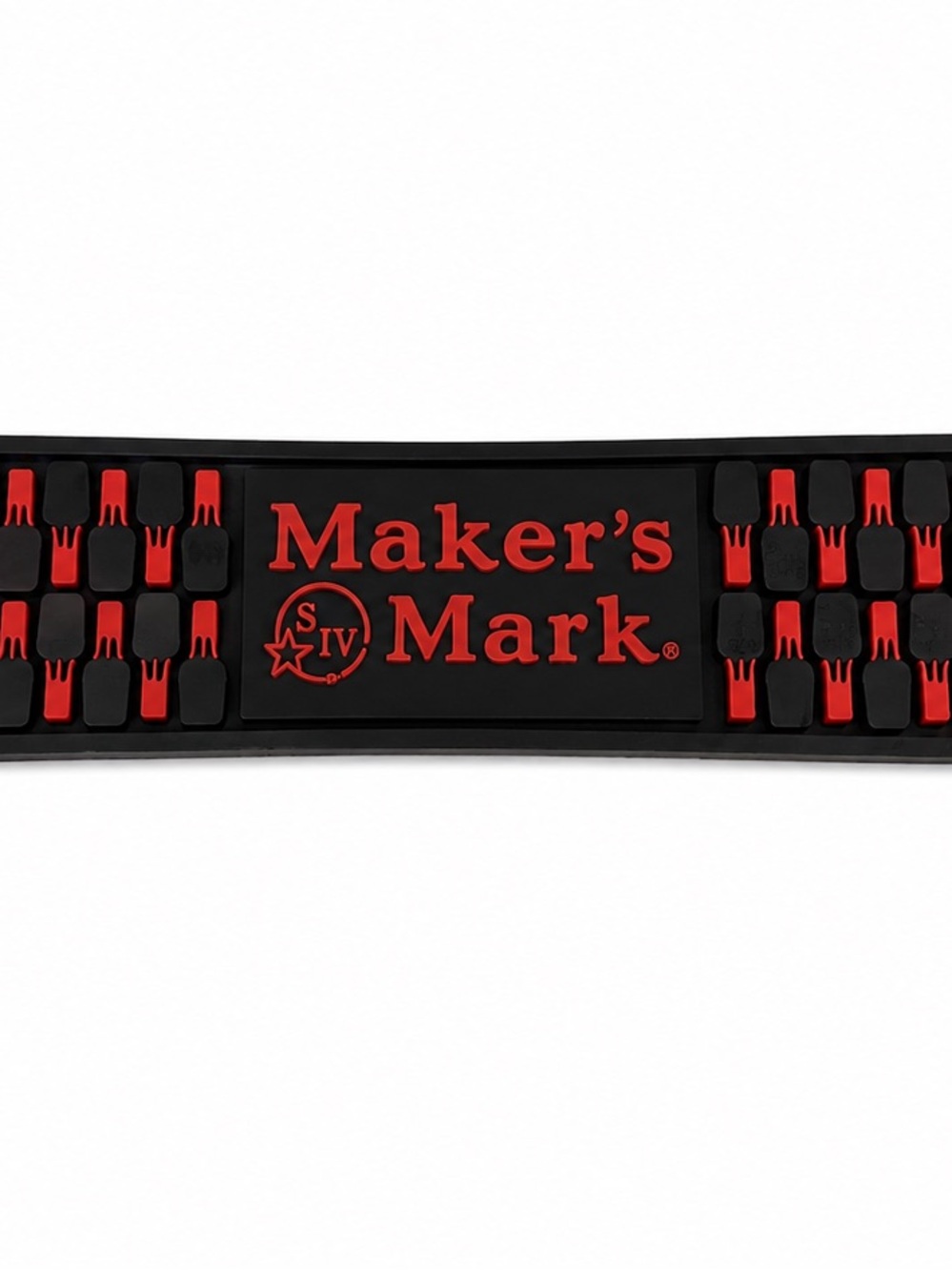 Maker’s Mark Black & Red Rubber Bar Rail Mat